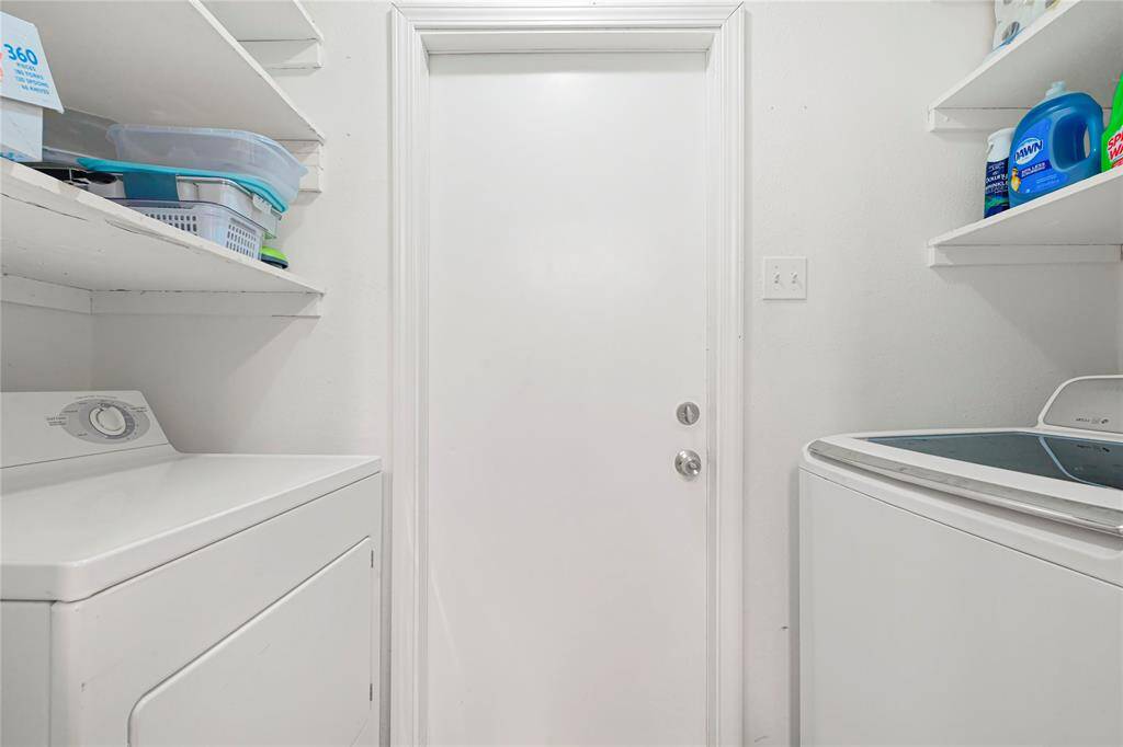 Laundry room just off the kitchen.