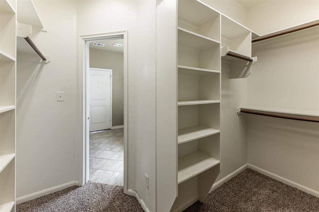 Downstairs primary closet