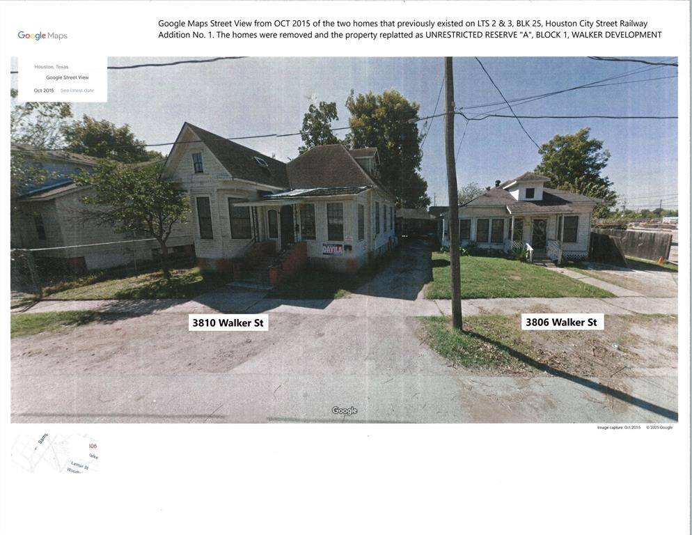 Two homes previously existed on the site - Google Maps Street View from OCT 2015