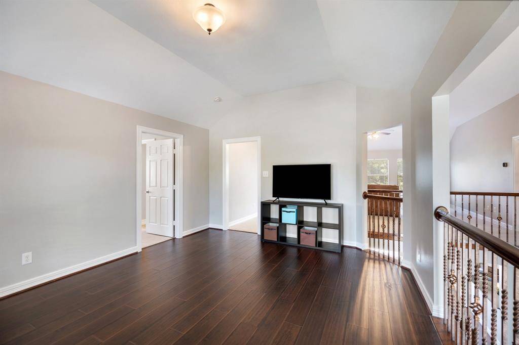Located on the 2nd level, the bonus room is an ideal mixture of community space and private solitude. Smile and watch your favorite show in peace, while the rest of the fam enjoys their favorite show downstairs!