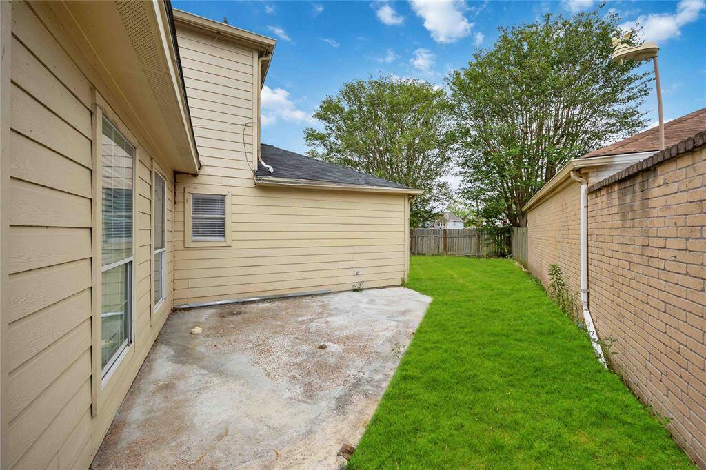 Backyard side view