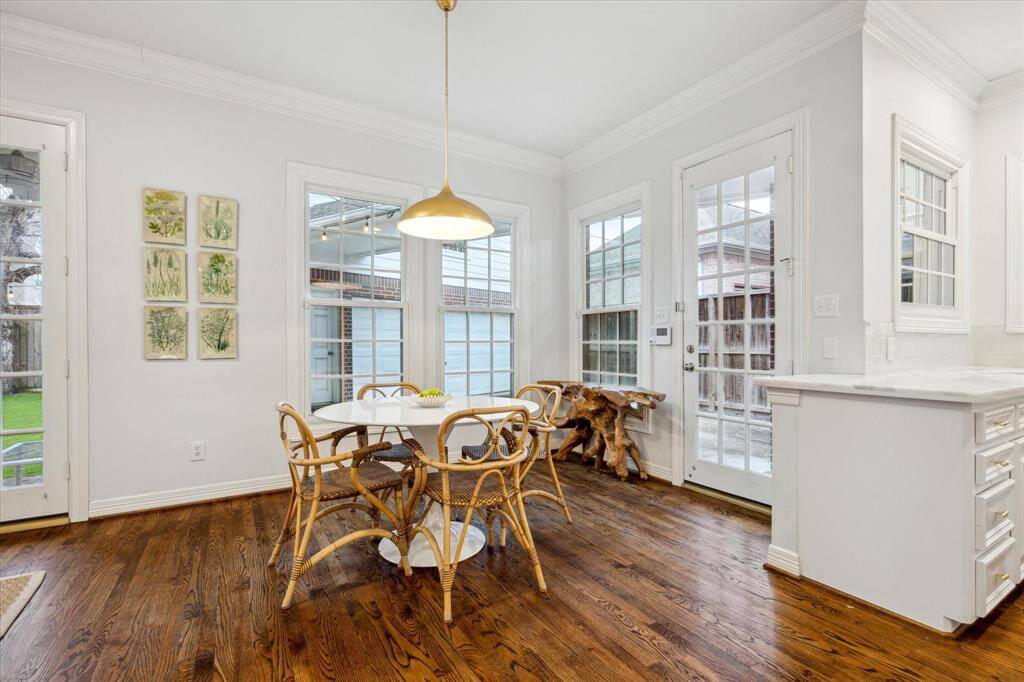 Another view of the kitchen nook, thoughtfully styled for family gatherings and quality time together.