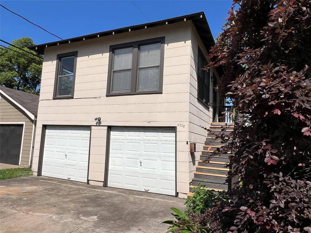 Freestanding garage apartment is on the second floor and has a dedicated single car garage bay and room for additional parking in the driveway.
