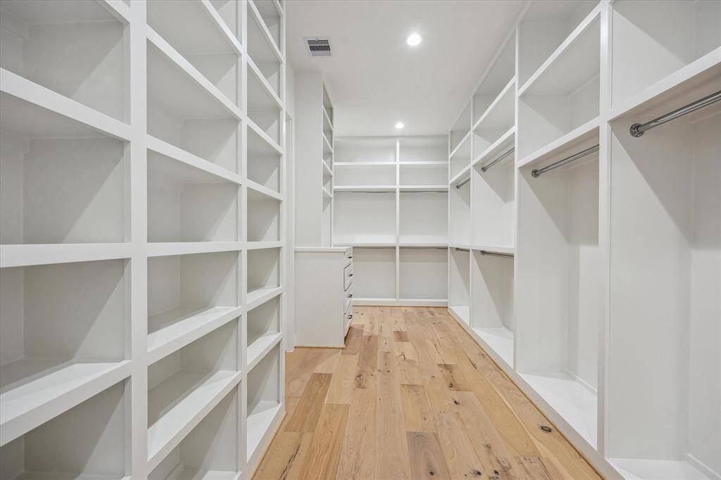 Easy access to laundry from the primary closet