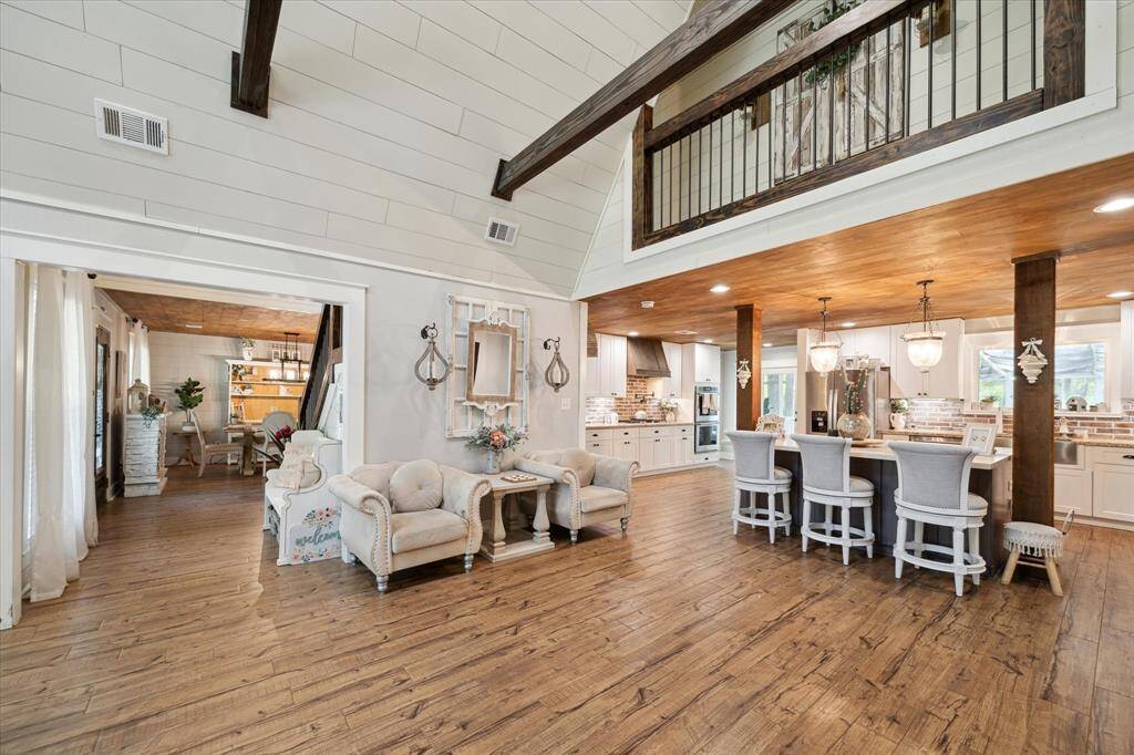 Custom wood accents combined with rustic charm.