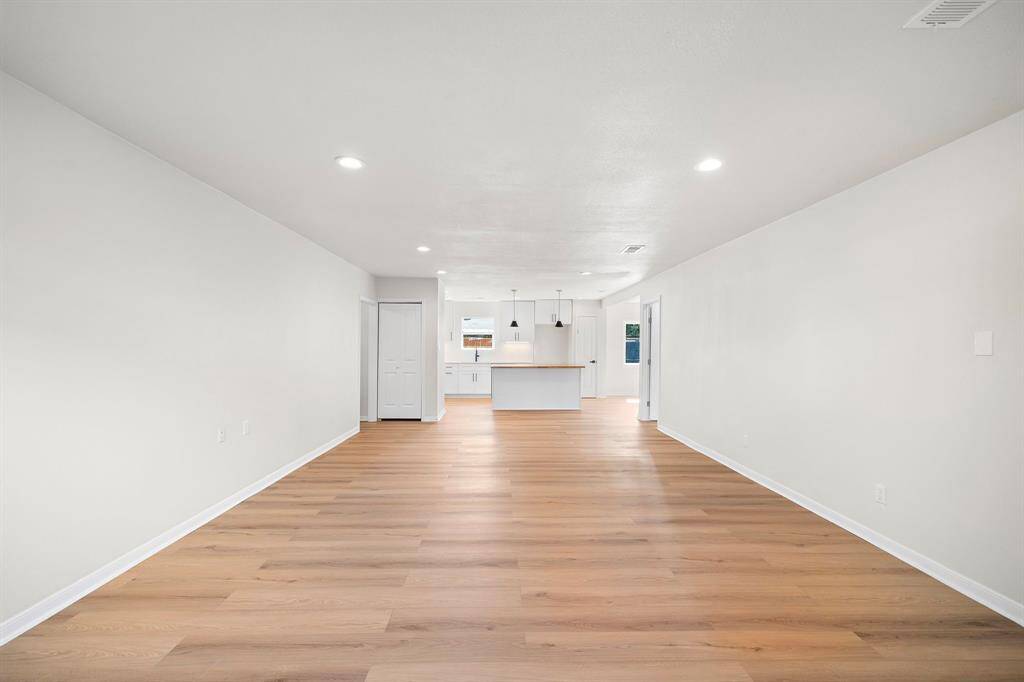 Plenty of space in living area for multiple seating arrangements.
