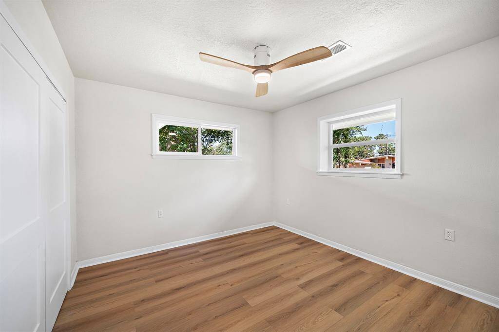 Guest bedroom with large closet
