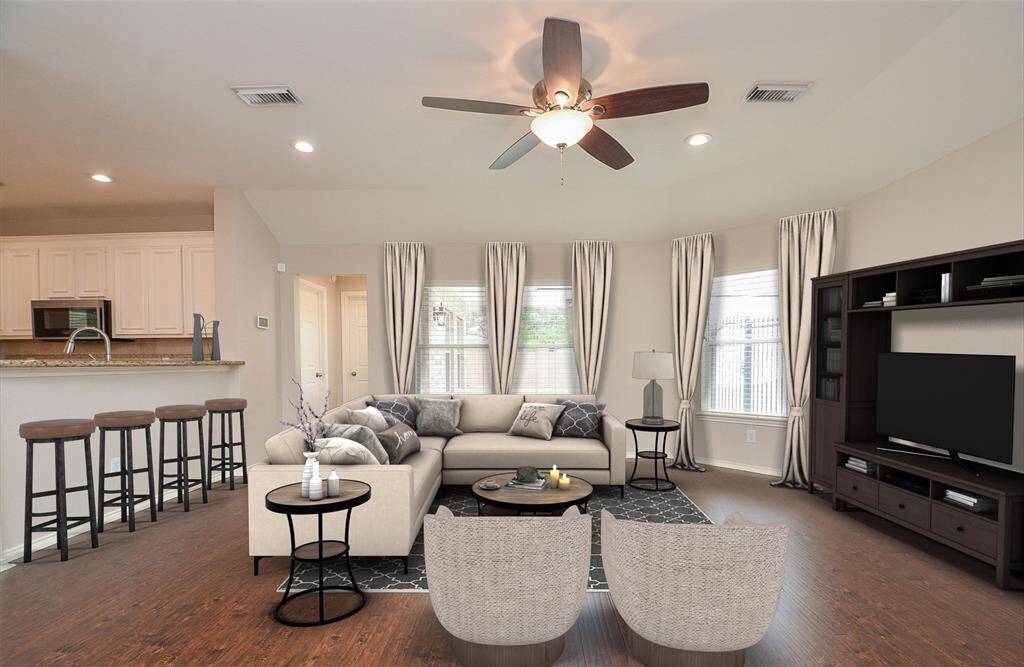 Family Room Virtually Staged