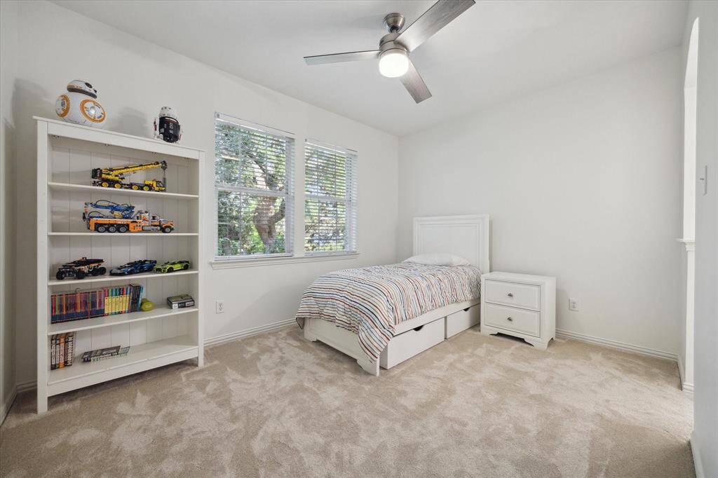 Jack and Jill bathroom shared by two bedrooms.