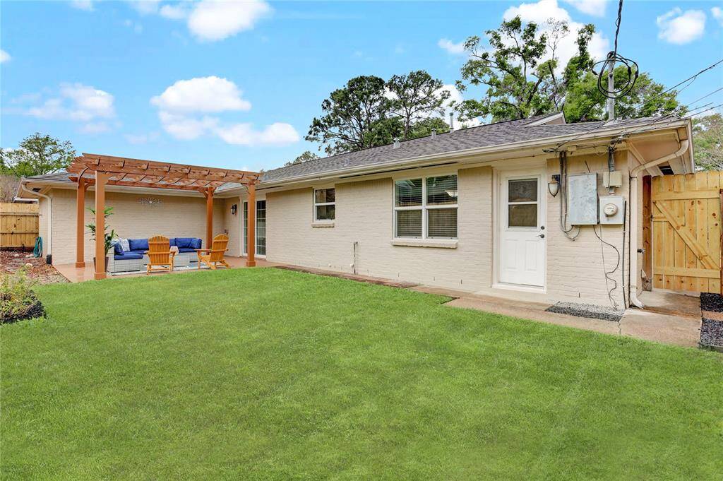 View of the backyard from the Northeast corner of the property.