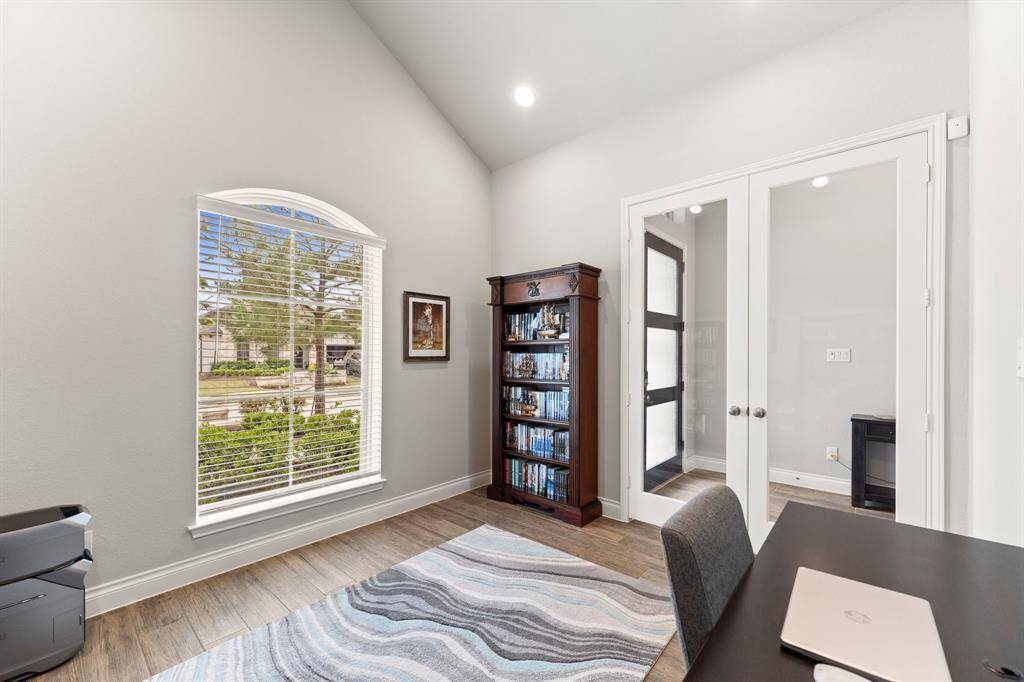 Great natural light in the study.