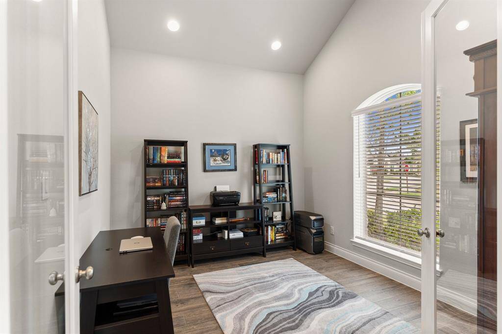 Convenient French doors to close off work from home space if needed.