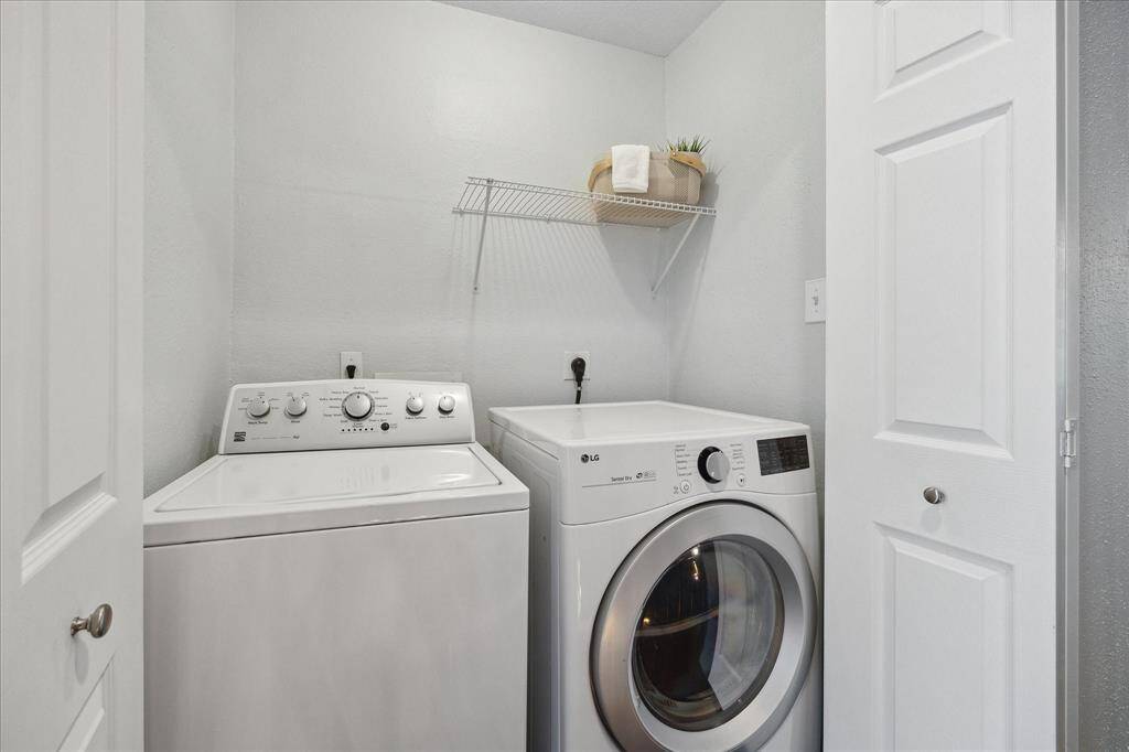 Upstairs laundry room for easy access