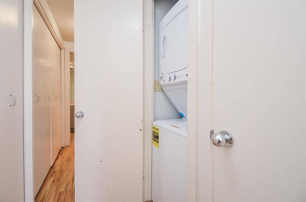 Stacked Washer and Dryer are included in the sale