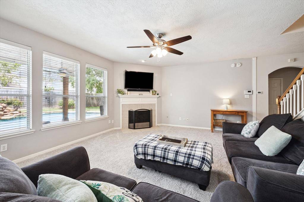 Lots of natural light beams into the home, as you view your backyard.