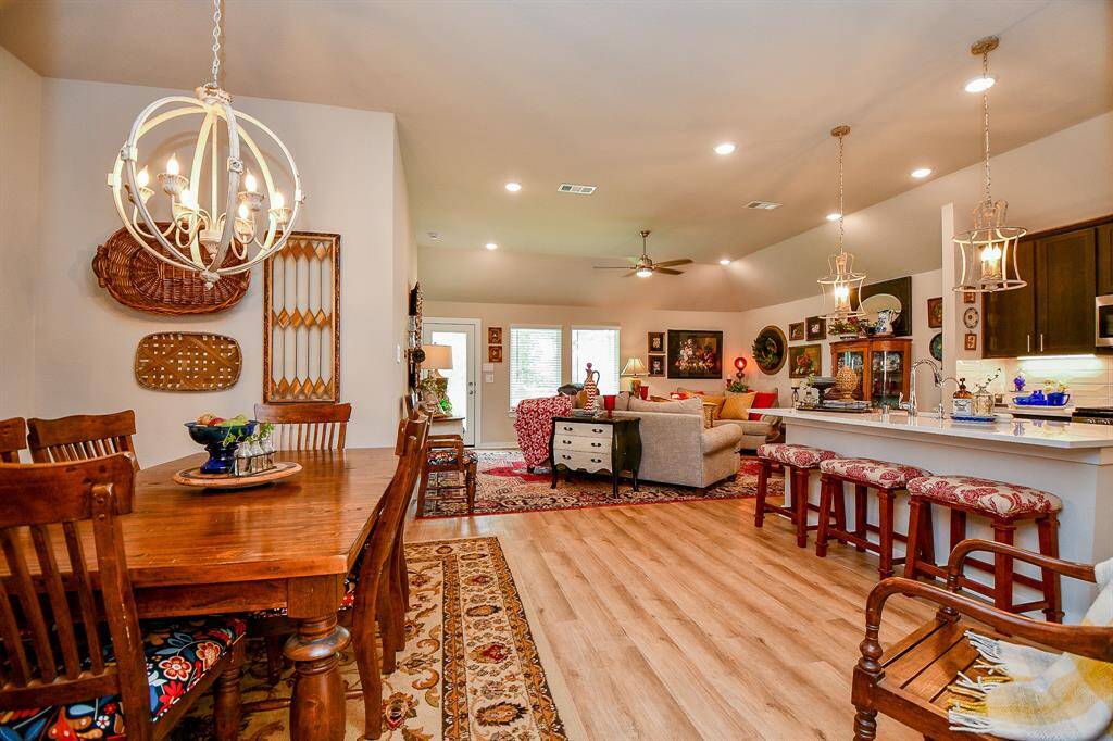 THIS HOME IS OPEN AND IS LIGHT AND BRIGHT WITH ALL THE RECESSED LIGHTING