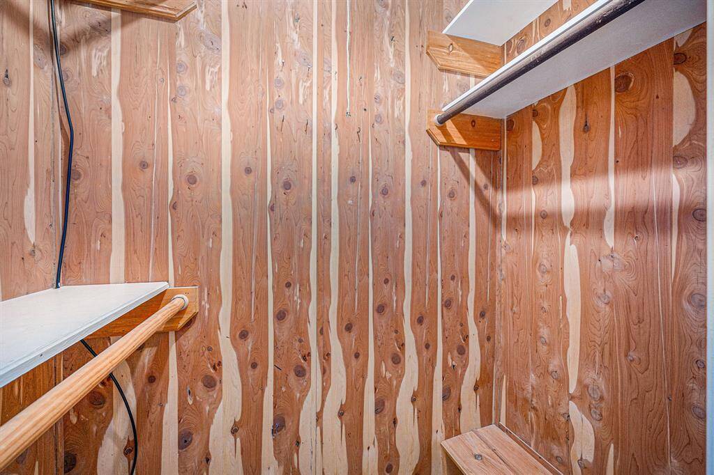 Cedar closet in primary