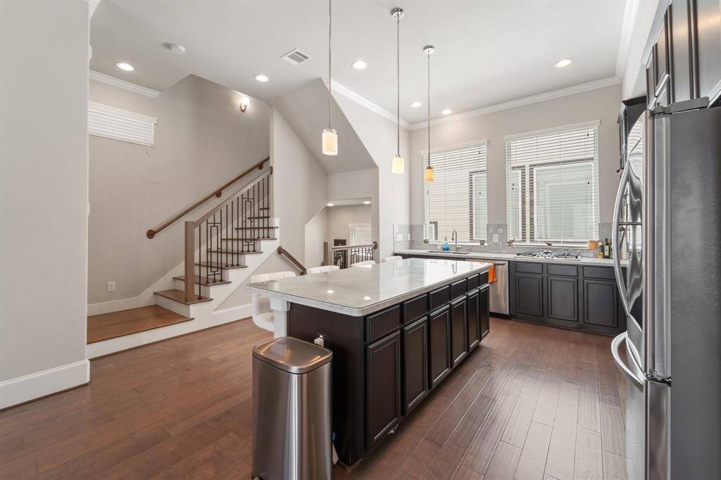 Spacious, open kitchen on the second floor.