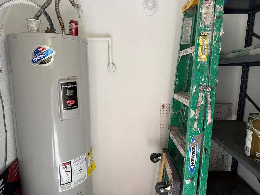 Outside storage closet .