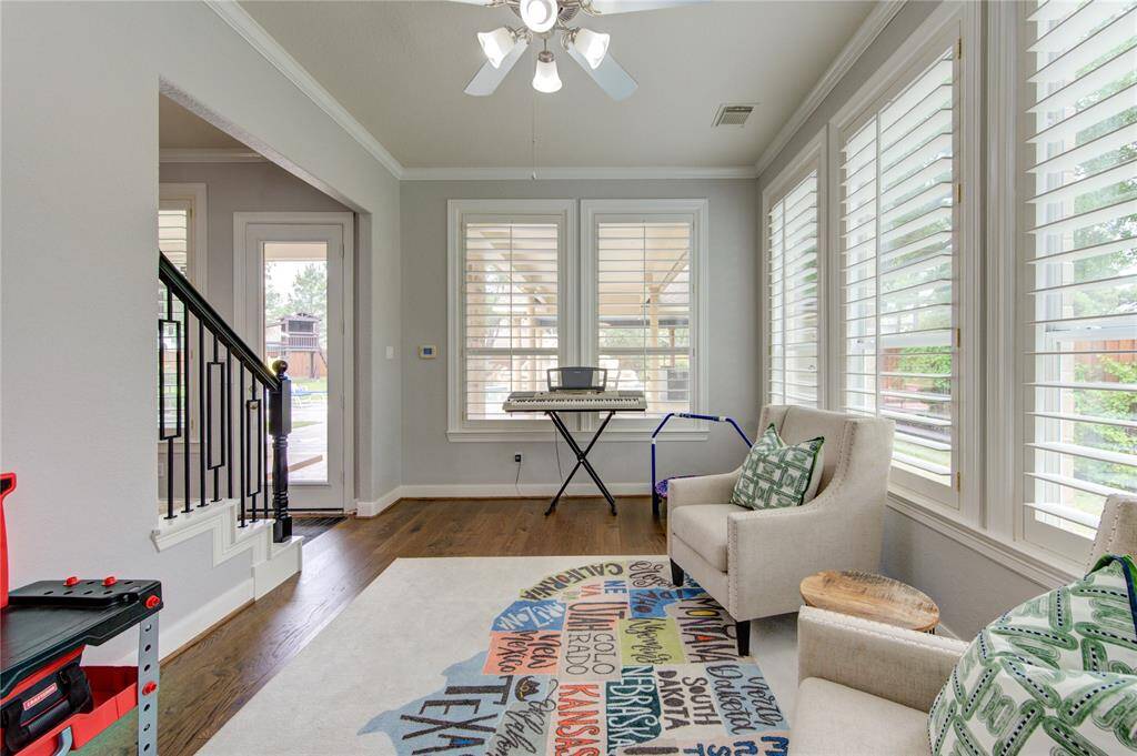 This playful retreat features oversized windows and plenty of space for creativity, learning and laughter