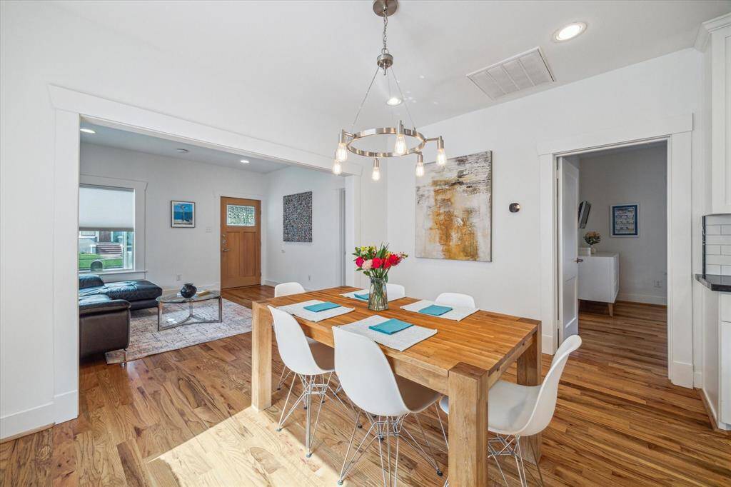 From the living, enter the dining room.