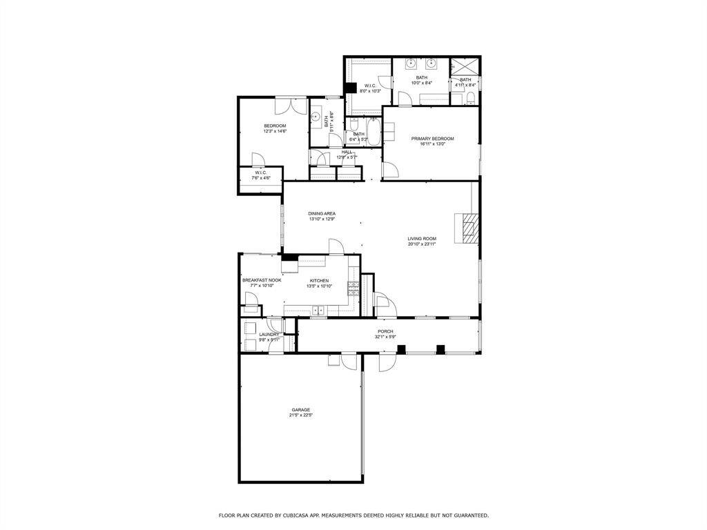 Easy-to-read floor plan showcasing the thoughtful layout. All on one level, this home is as functional as it is beautiful.