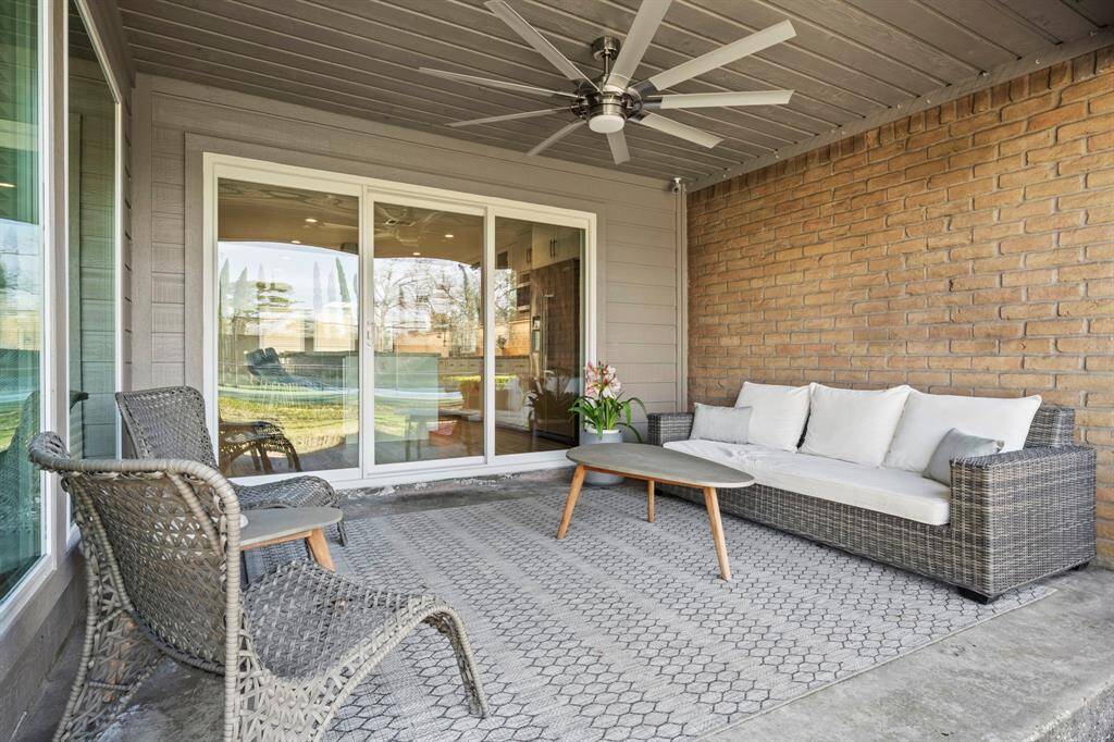 Patio space off kitchen/living area.