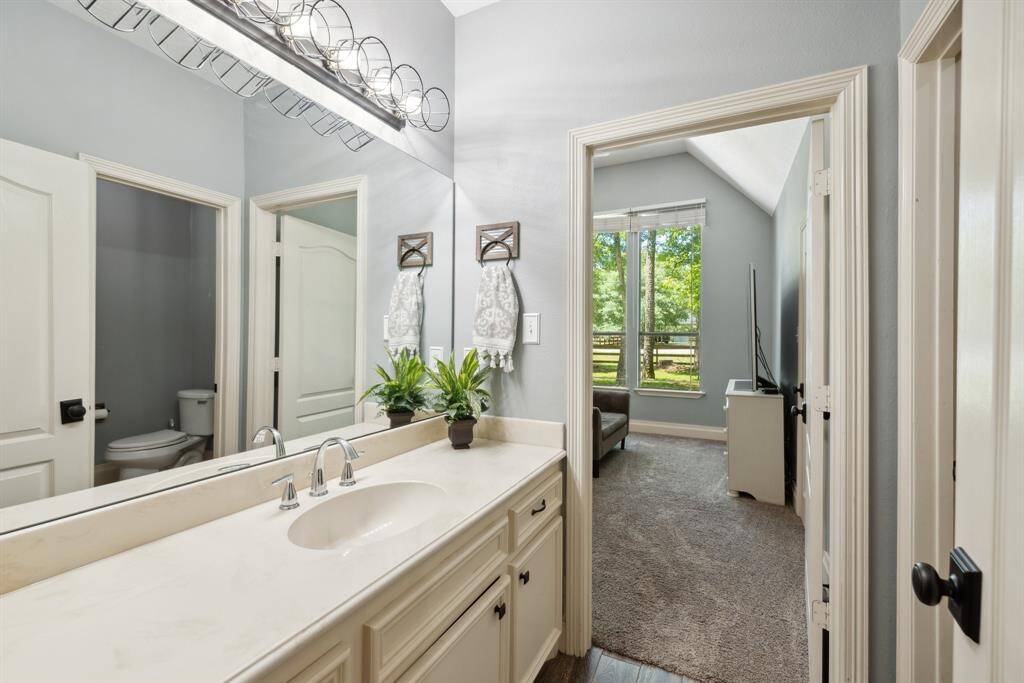 This bonus space makes the home office.  The easy to slide custom barn door closes to provide privacy on those days you need to be extra productive. Don't work from home?  How about a gaming room for the kiddos, 2nd TV area, homeschool room, or craft/sewing room. Check out the 2 closets to the left of the sliding door- this home has tons of storage!