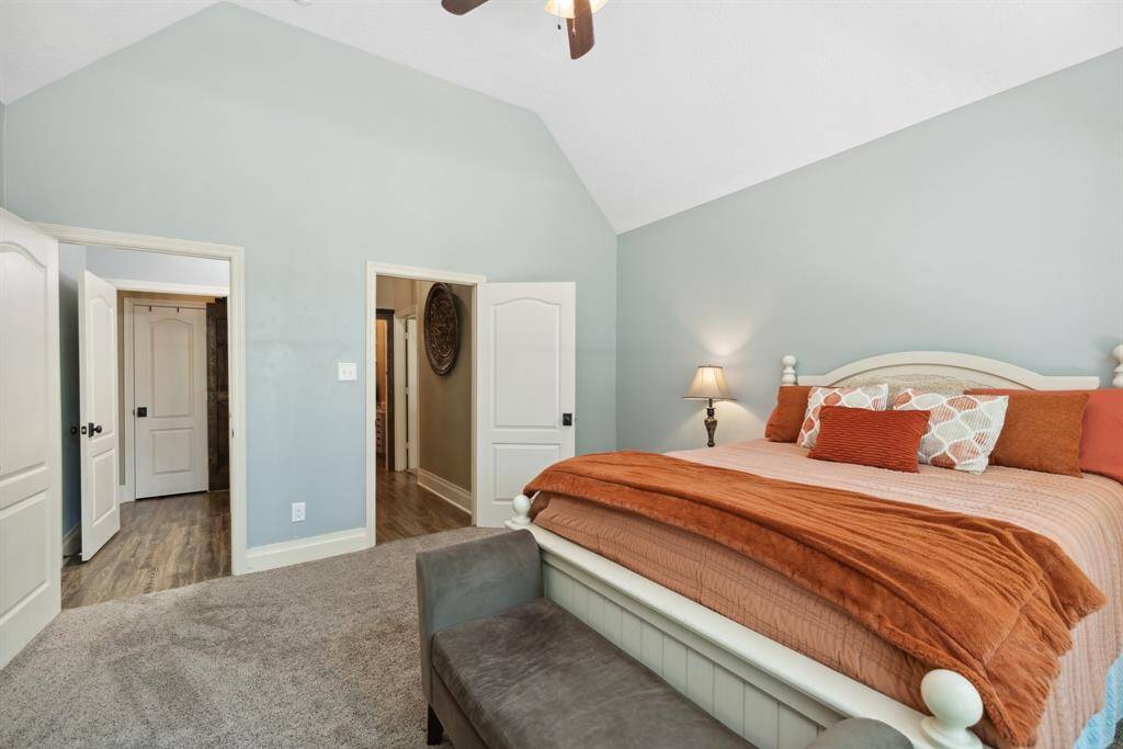 This is the perfect floor plan for multi-generational living. The stairs to this 2nd floor space are tucked neatly off the garage entrance into the home. Upstairs you'll find this large living/gameroom area, the home's 3rd full bath, a large walk-in closet, and bedroom.