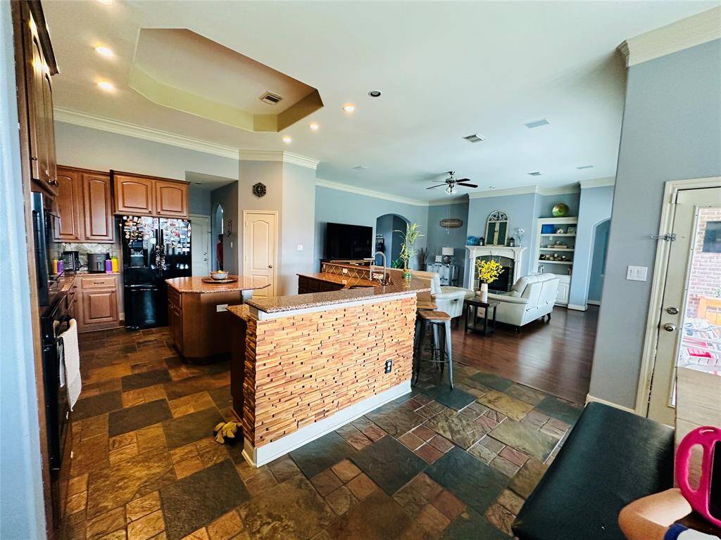 Kitchen and Family room View