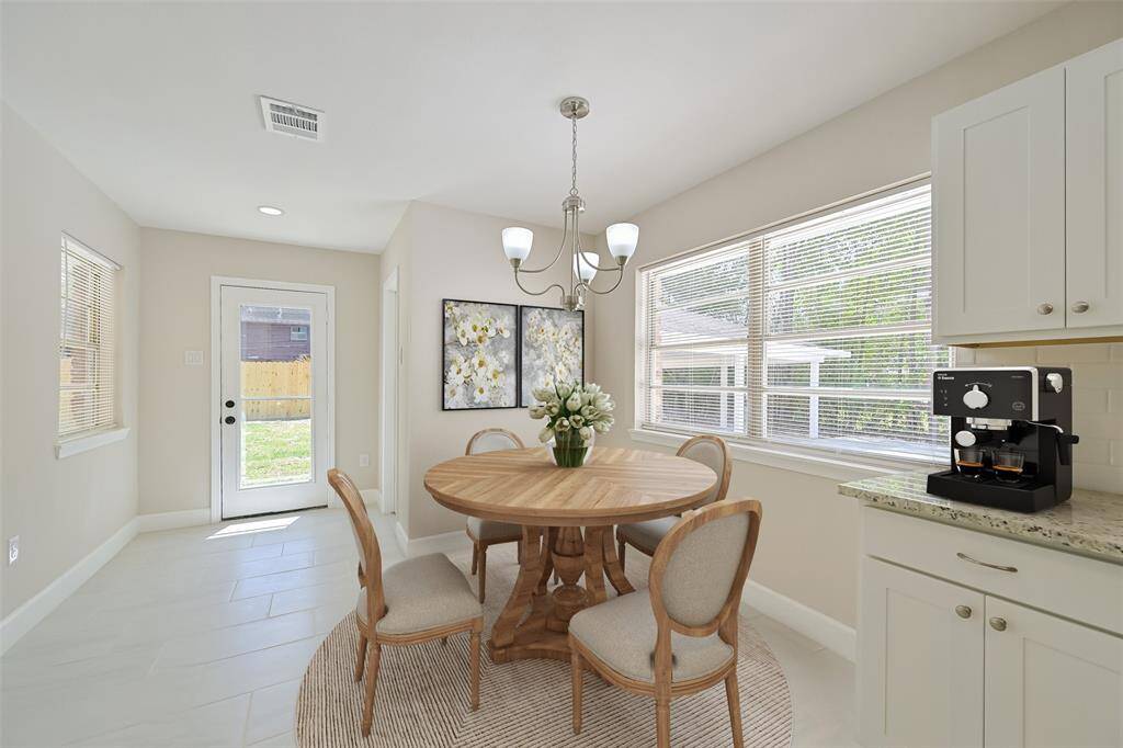 The breakfast nook is large enough for a full table, and be sure to check out the oversized walk in pantry