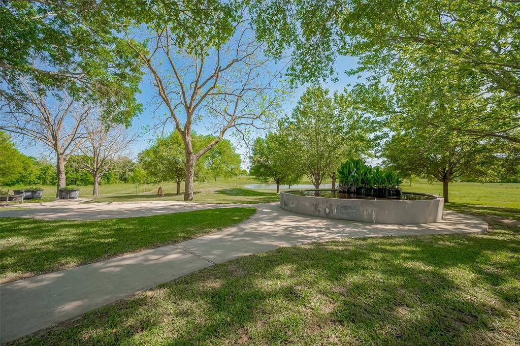 Concrete koy pond in back yard of main home