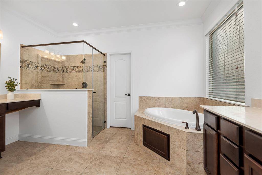 Ample primary bathroom