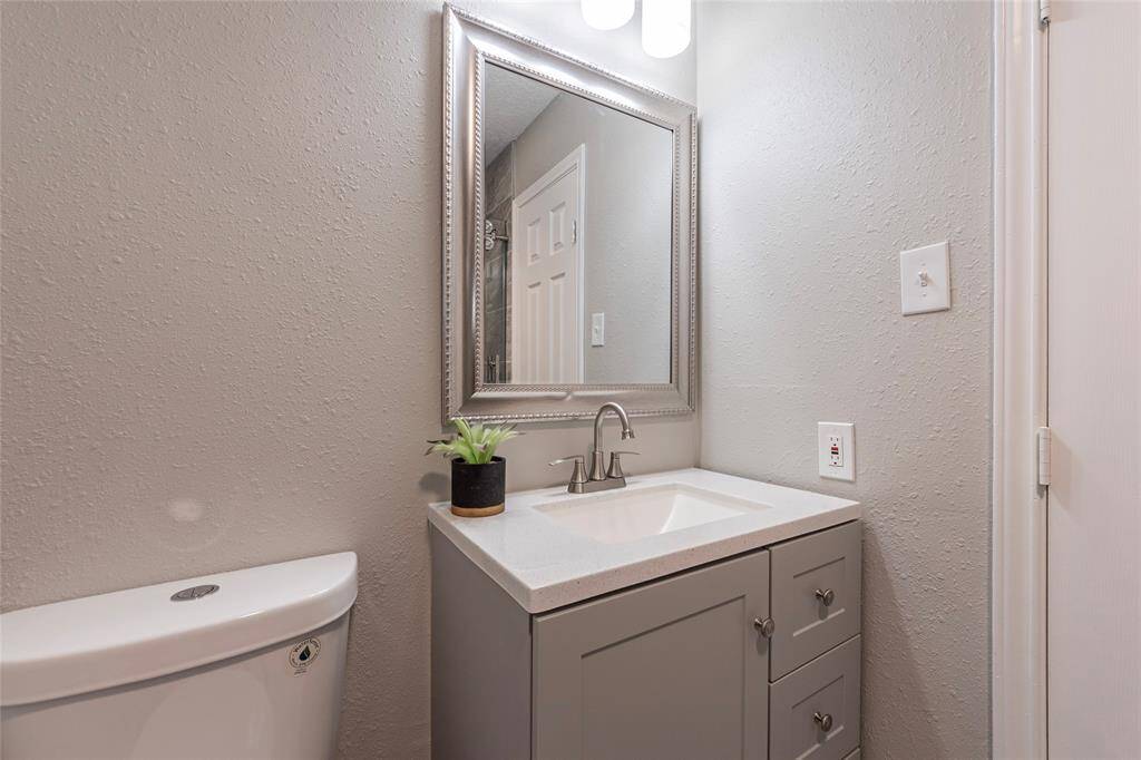 Primary Bathroom vanity with new fixtures