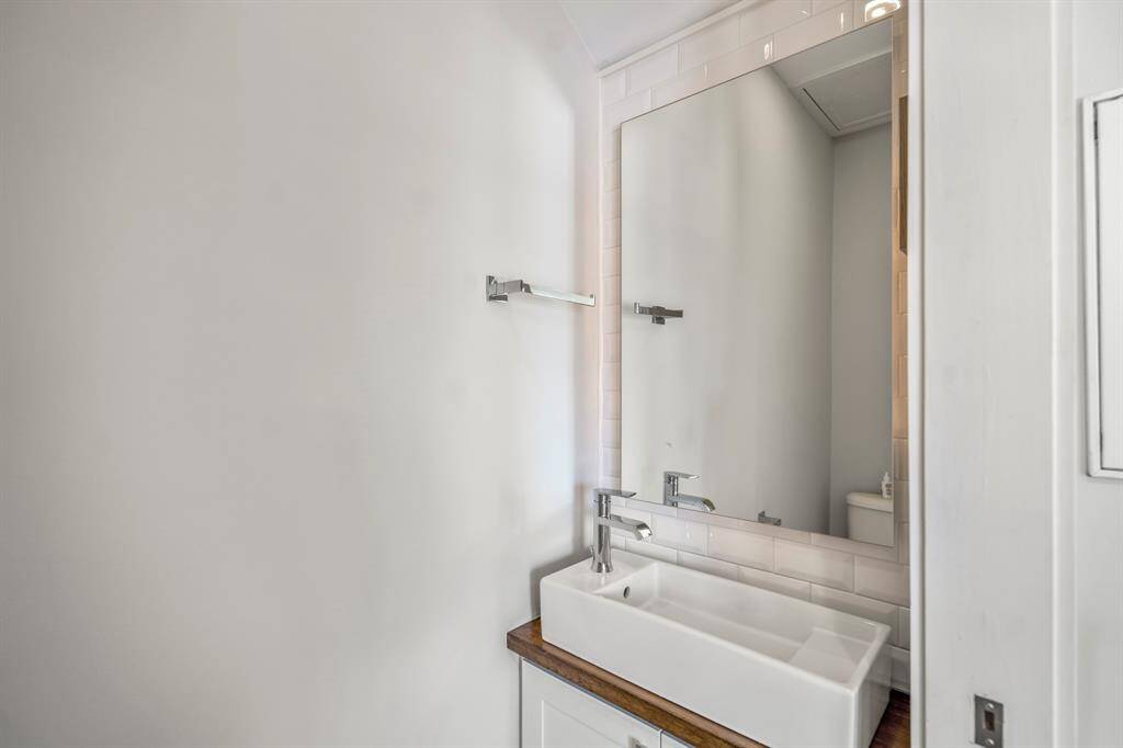 Convenient half-bath upstairs, perfect for the loft or guest use.