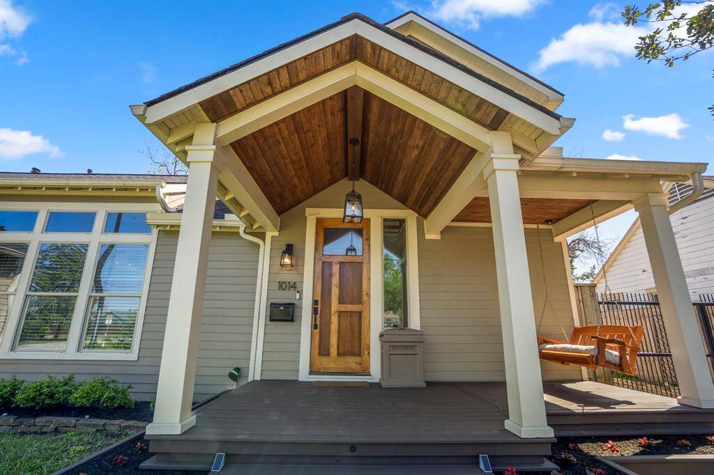 A Closer view of the beautiful front porch.