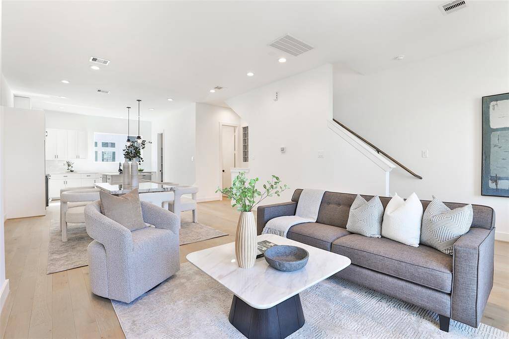 Relax and unwind in your spacious open-concept living area.