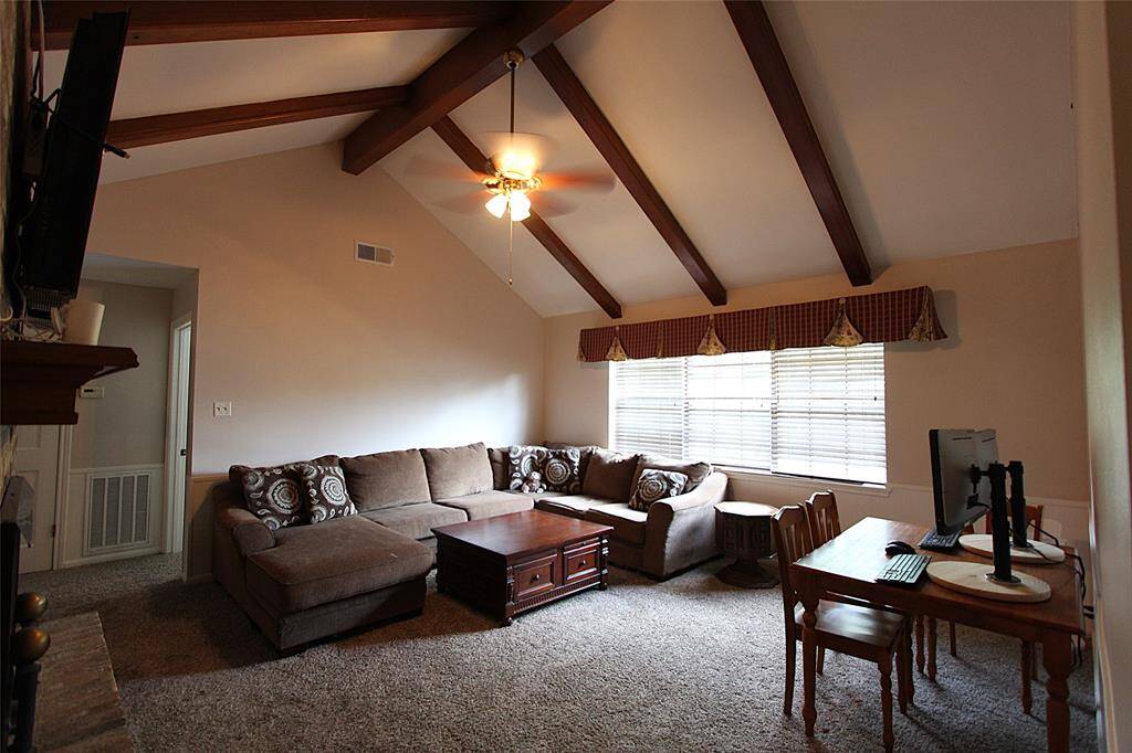 Tall ceilings in the game room