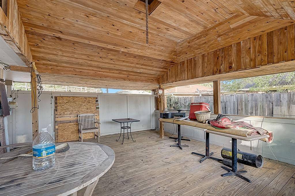 private covered porch