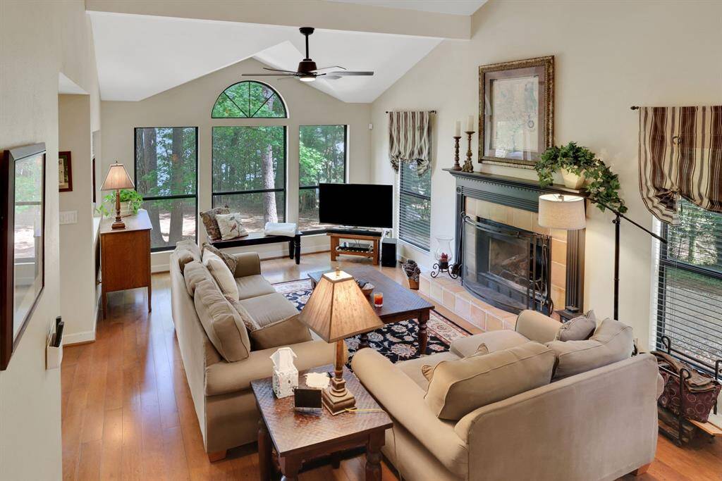 Great living area with beautiful engineered hardwood floors