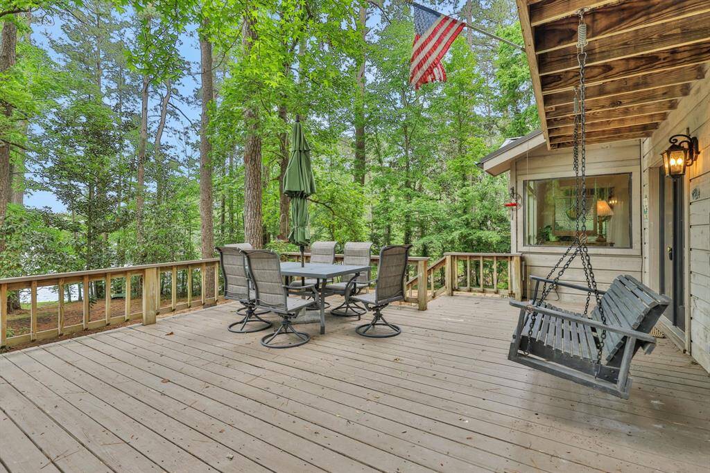 The spacious back deck is great for entertaining