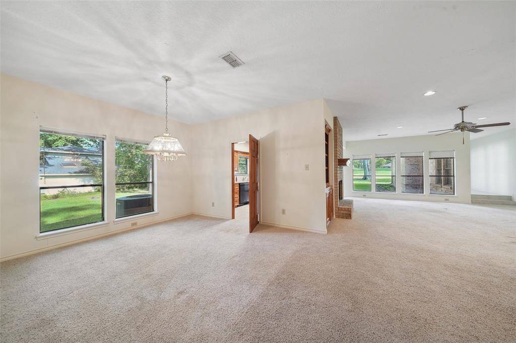 Dining room with pass through to kitchen.