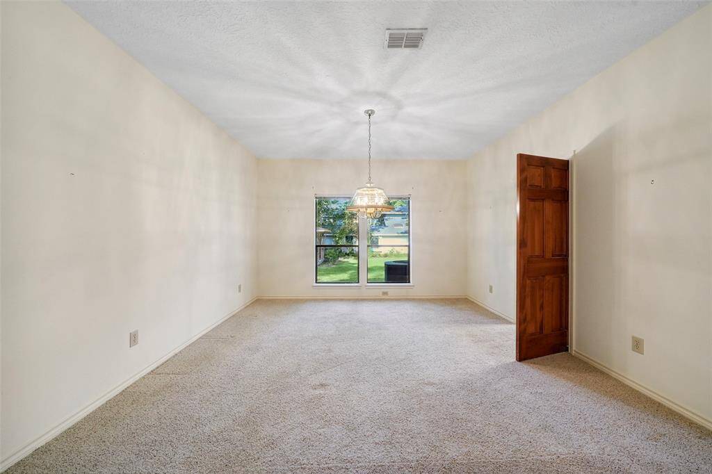 Spacious dining area.