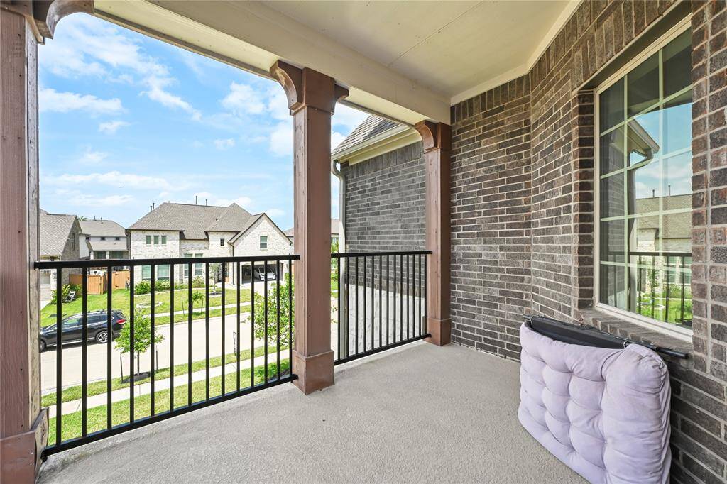 Upstairs balcony off the game/living area