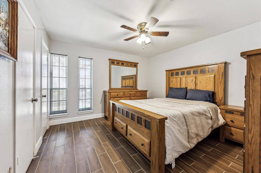 The primary bedroom.