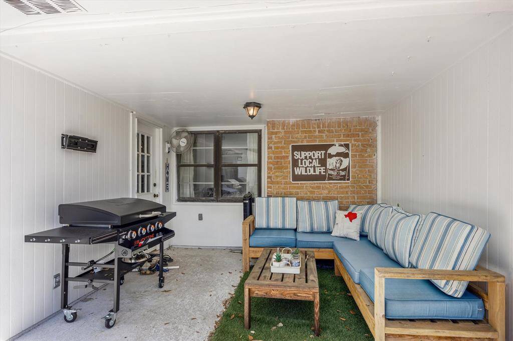 Savor the poolside view from your covered patio and outdoor living space.