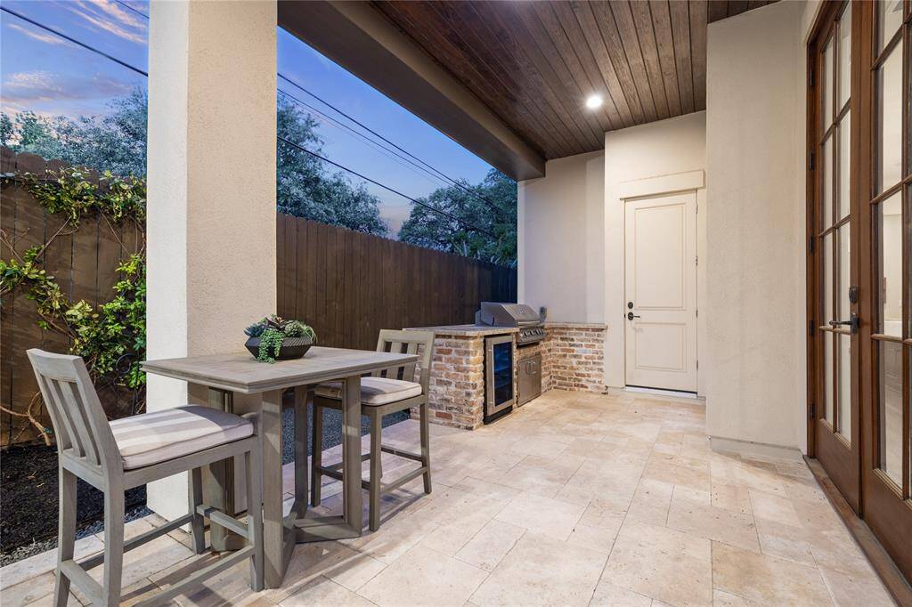 The backyard offers a high level of privacy, with strategic landscaping and fencing that create a secluded retreat.