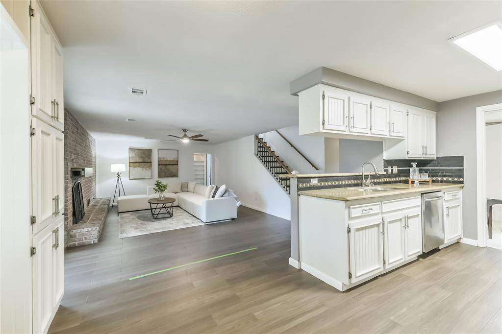 The main living area is very open and conducive to entertaining family and friends.