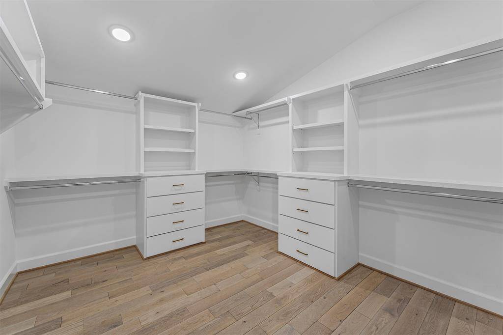 Custom built primary closet