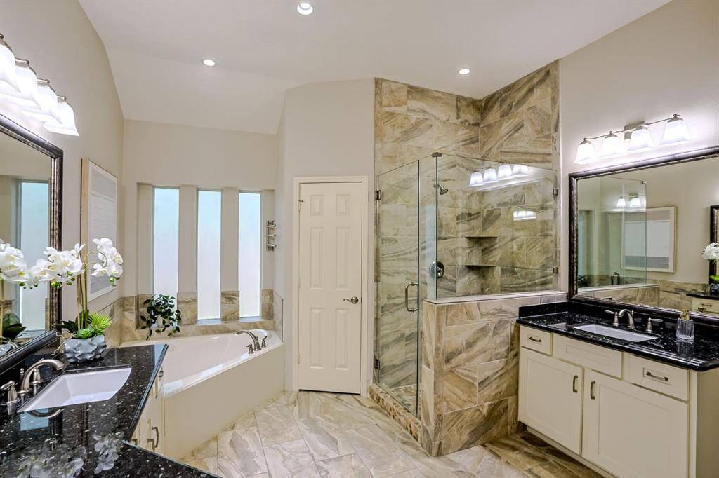 Melt away the day in this fabulous primary soaker tub!